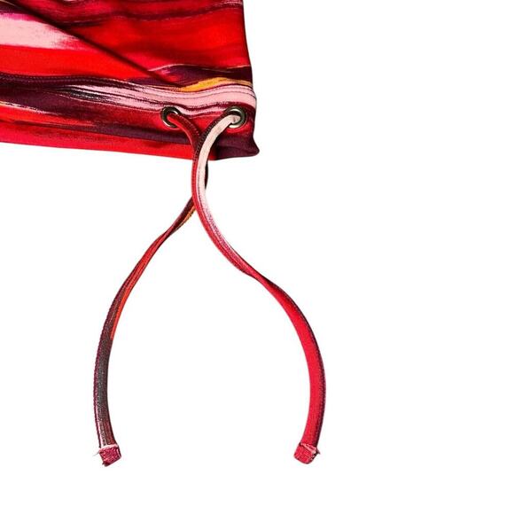 Athleta Women's Large Red Pink Tinker Tank Racerback Sleeveless Striped Top Bra - Picture 5 of 6